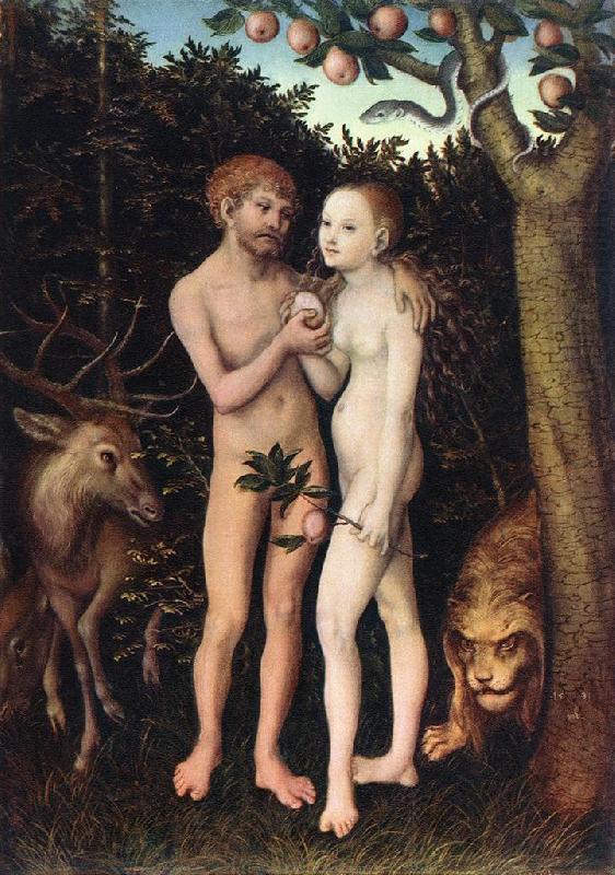 CRANACH, Lucas the Elder Adam and Eve 04 china oil painting image